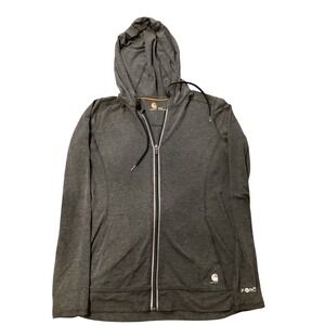 Carhartt Womens Force Lightweight Full Zip Hoodie Dark Gray Size S 4 6